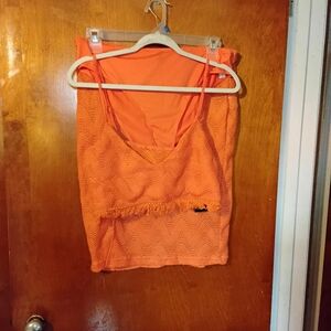 SHEIN Orange Skirt Set